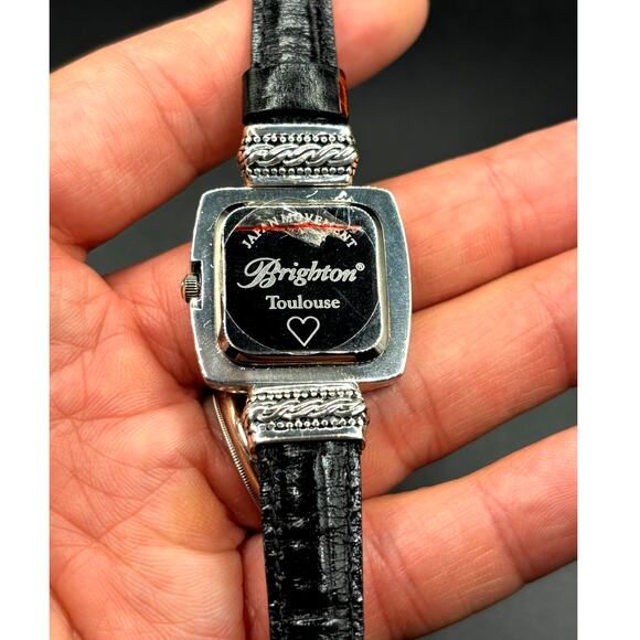 Brighton Toulouse W3130 Womens Reversible Brown Black Leather Strap Watch NIBWT main image 5